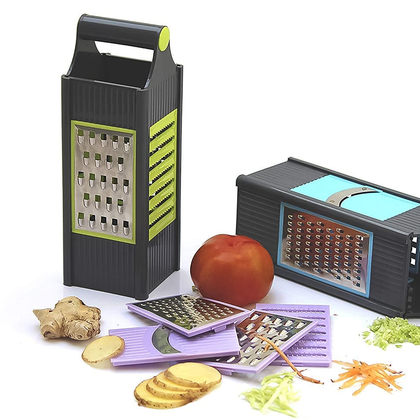 Steel And Plastic 4 In 1 Vegetable Fruit Slicer Grater Slicer (1 Pc)
