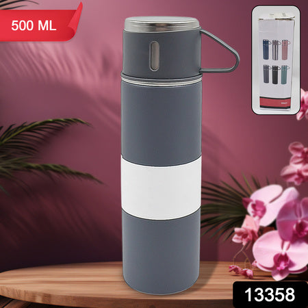 Stainless Steel Vacuum Insulated Water Bottle With Coffee Tea Mug (500 Ml)