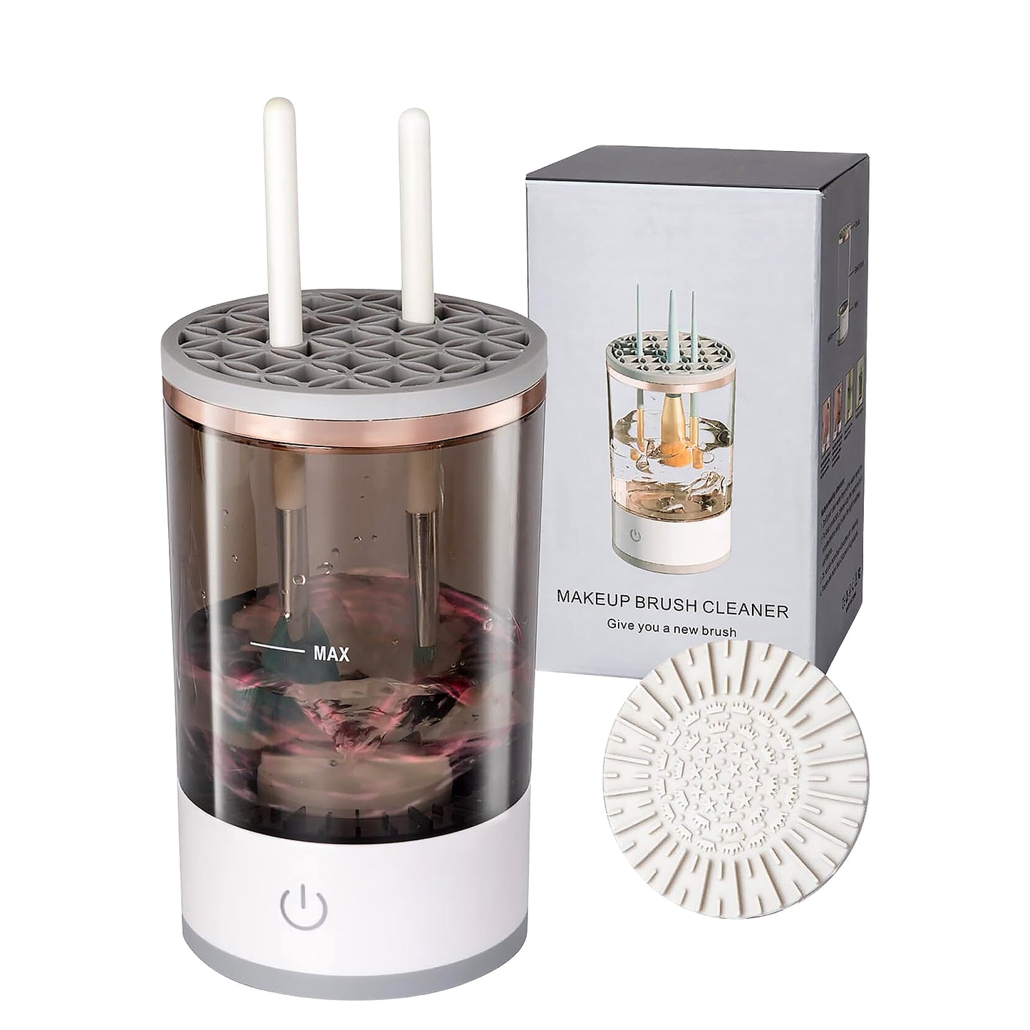 12987 Automatic Makeup Brush Cleaner Fast Electric Brush Cleaner Hand Free Machine Super Clean Brush Washer Brushes Organizer Tool (1 Pc)