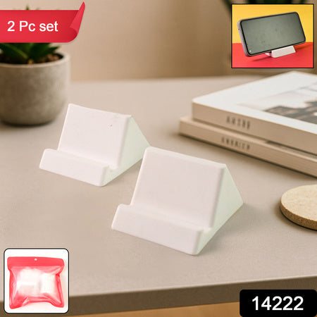 Compact Plastic Mobile Phone Holder Stand (2 Pc Mix Color)