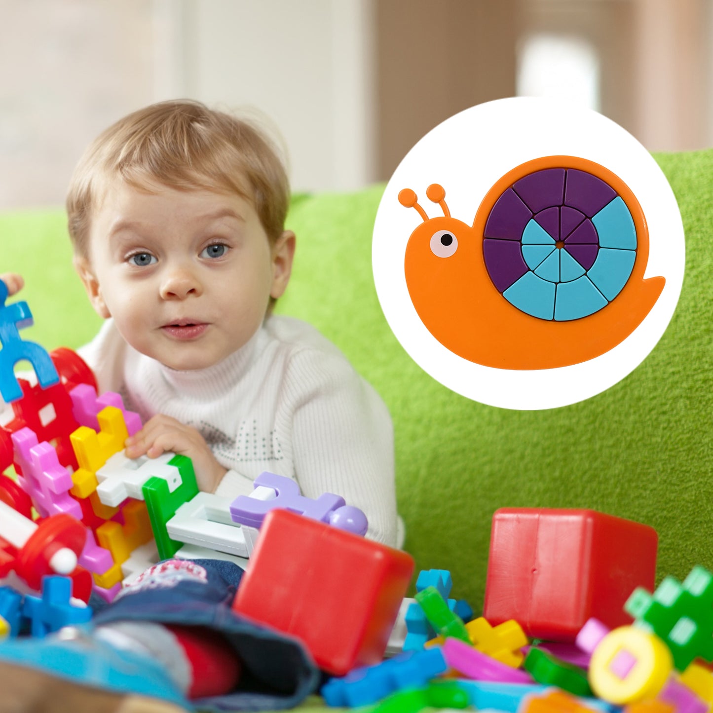 17991 Toys Snail Puzzle Kids Mini Travel Puzzle Games Pre School Toys Develops Motor Reasoning Skills Stem Educational Toy Birthday Gifts 3 - 6 Year Kids Brain Games For Kids Building Blocks For Kids (Mix Color)