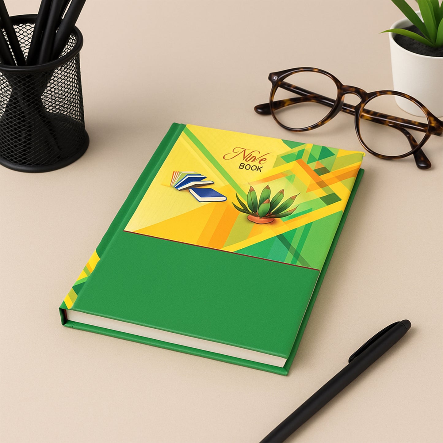 Hardcover Ruled Notebook With Calendar 160 Pages 22x16 Cm (1 Pc)