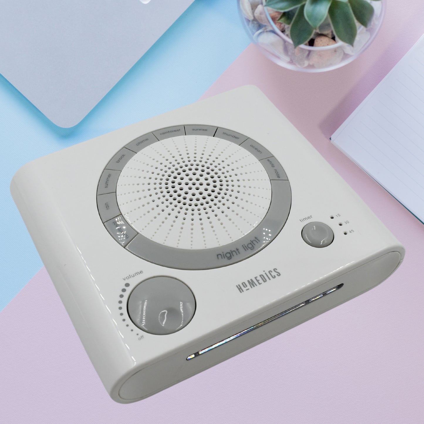 6574 Sleep Therapy Noise Sound Therapy Machine With 8 High-fidelity Soothing Sleeping Anxiety Stress Natural Sounds Battery Or Adaptor Charging Options 3 Auto-off Timer Option