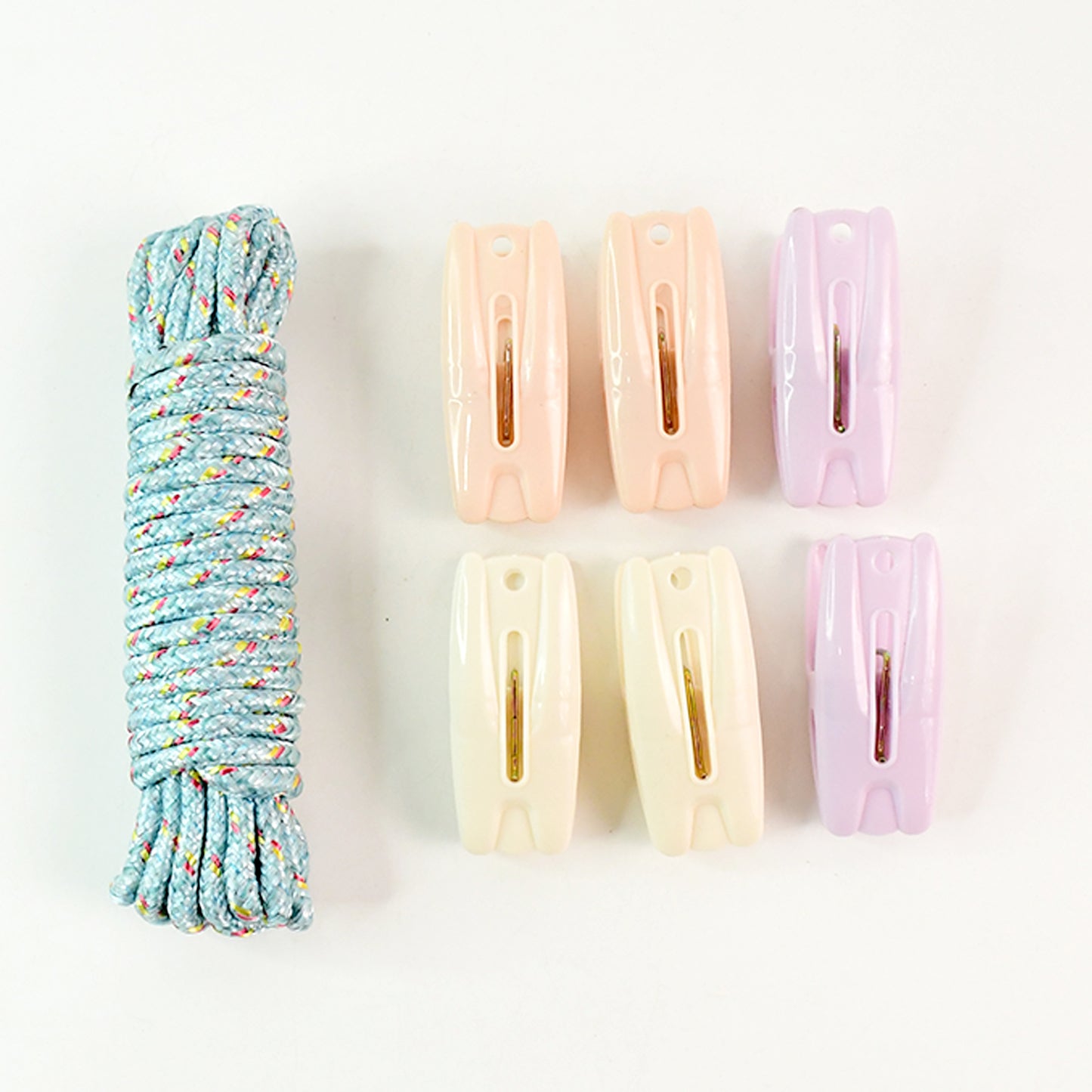 Clothesline Rope With 6 Clips 6 Meter Approx Heavy Duty Laundry Drying Rope With Clip