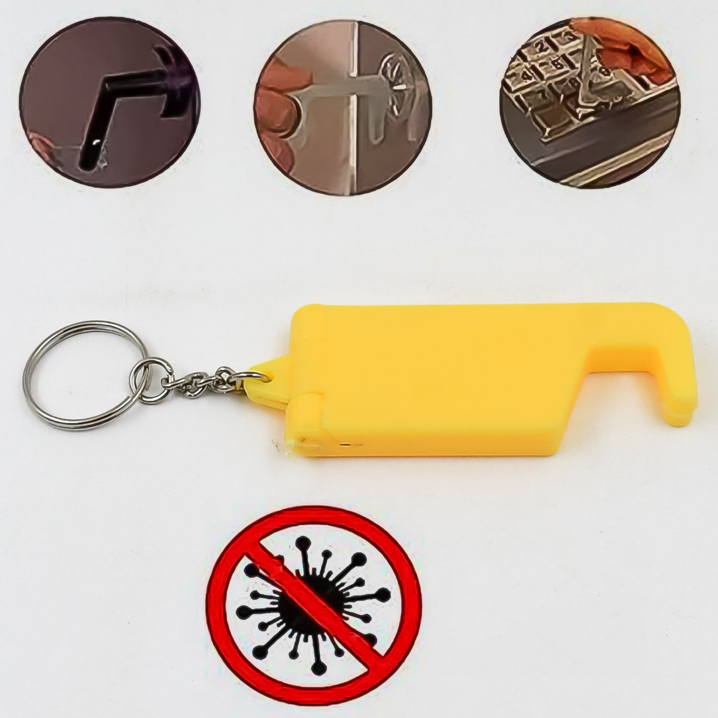 2 In 1 Plastic Keychain With Mobile Stand Phone Holder (1 Pc Multicolor)