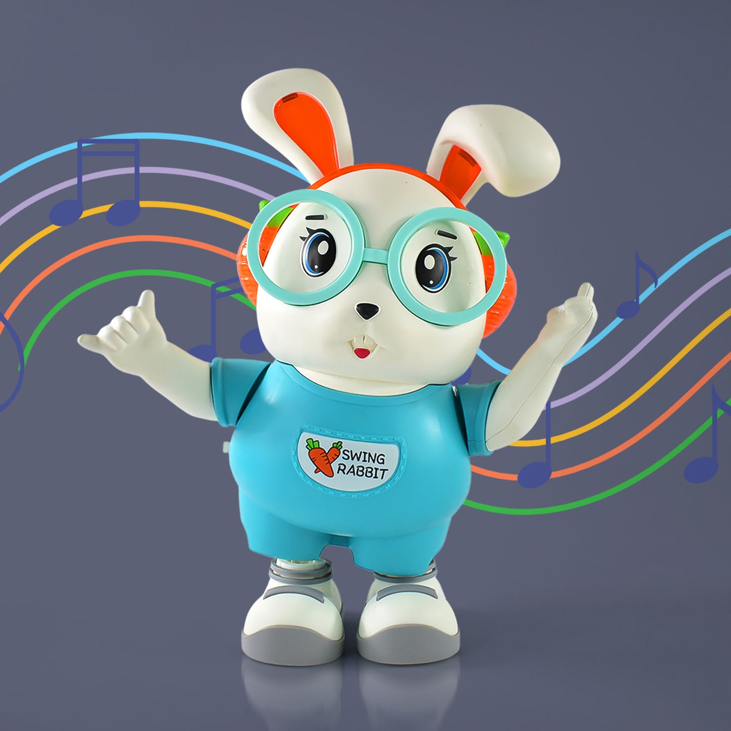 Swing Rabbit Musical Dancing Toy Interactive Bunny With Lights Sounds (1 Pc Battery Not Included)