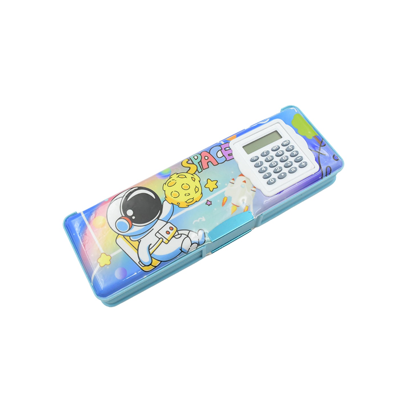 4257 Double Sided Magnetic Geometry Box Pencil Box With Calculator For Boys Art Plastic Pencil Box For Girls And Boys