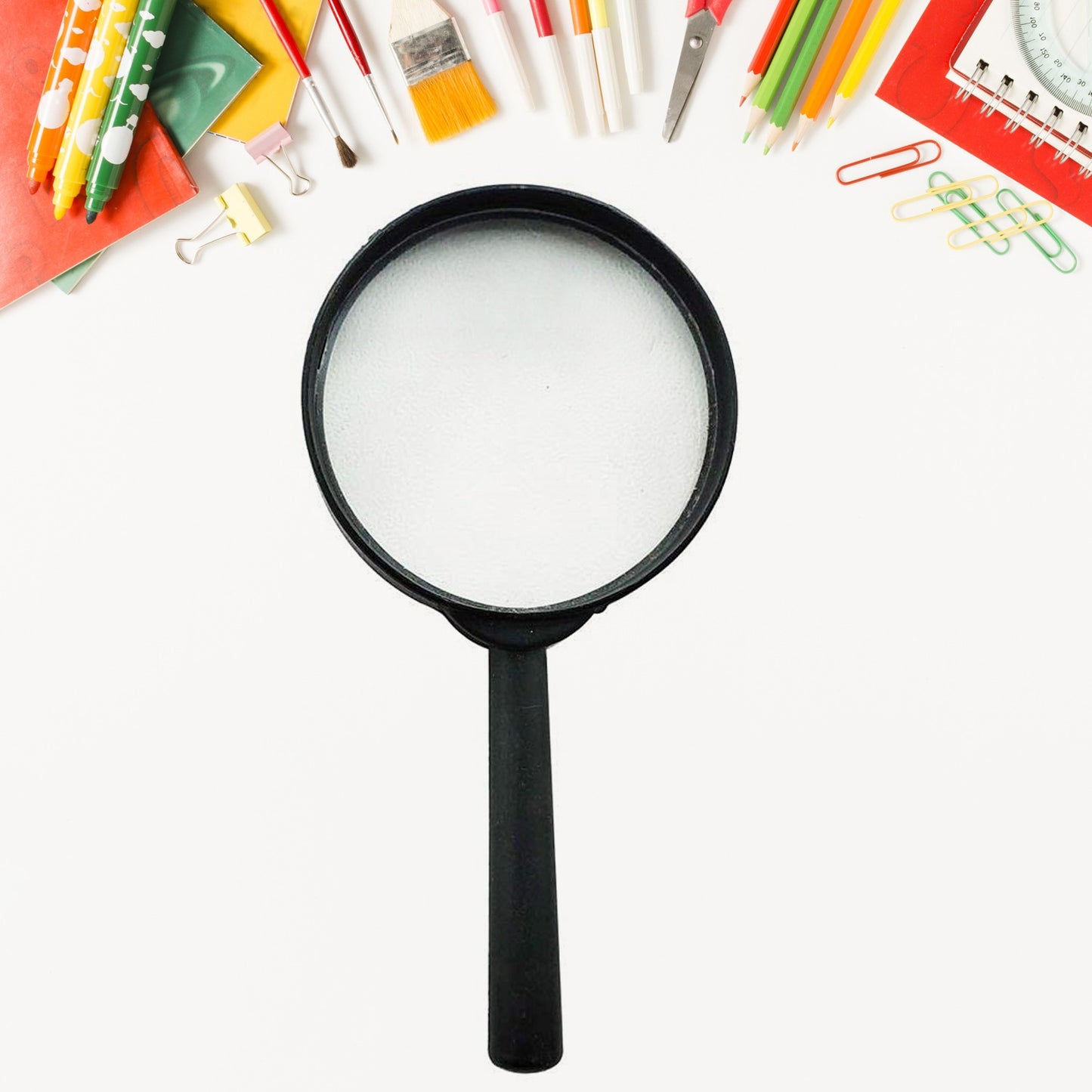 9144 Magnifying Glass Lens - Reading Aid Made Of Glass - Real Glass Magnifying Glass That Can Be Used On Both Sides - Glass Breakage-proof Magnifying Glass Protect Eyes 75mm 50mm (2pc Set)