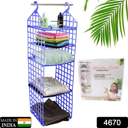 Multipurpose 5 Layer Folding Clothes Storage Rackscloset For Students Wardrobe Shelves Socks Scarf T-shirt Etchanging Organizer Storage Holders Racks