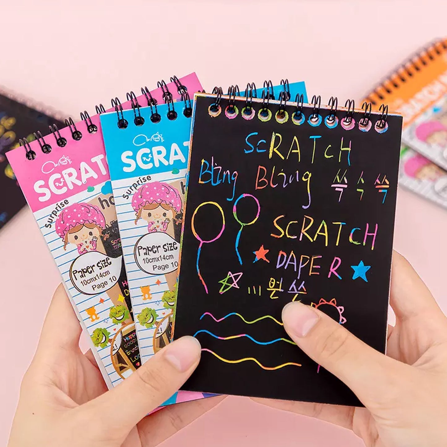 4609 Crafts Rainbow Art Scratch Paper Book Sheets 10 Page ( Pack Of 1 )