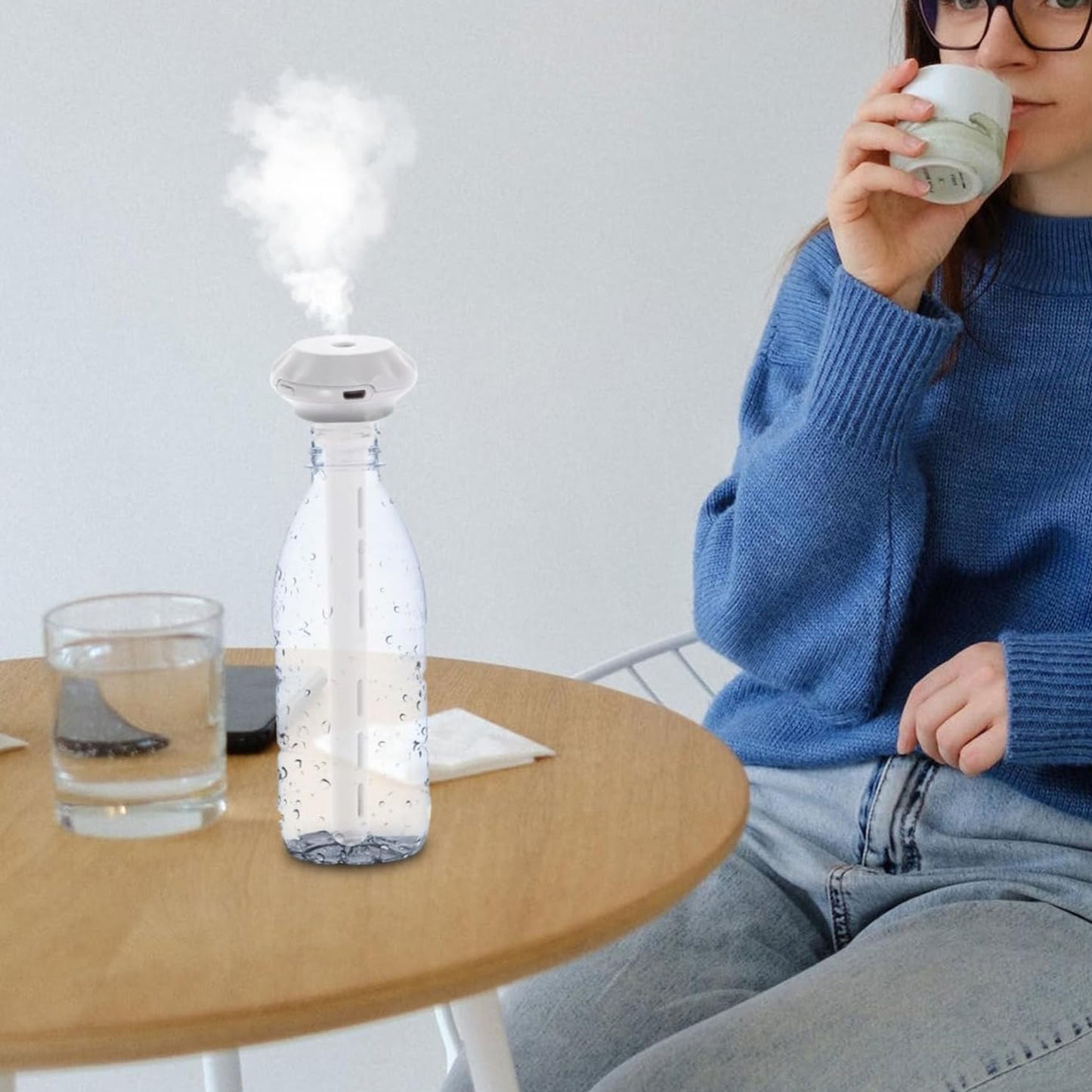 0320 Mini Portable Humidifier For Car Personal Usb Powered Bedroom Quiet Humidified Ultrasonic Cool Mist Humidifier Plants Car Travel Office Hotel (1 Pc)
