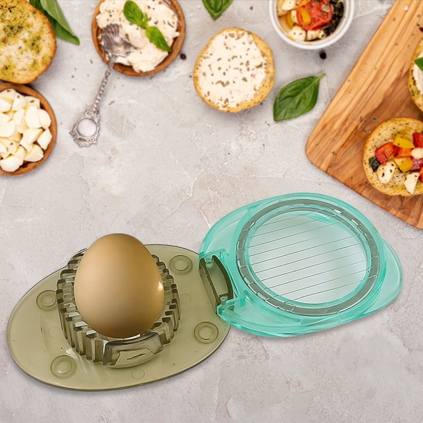 Stainless Steel Egg Slicer Knife (2 Pc Set)