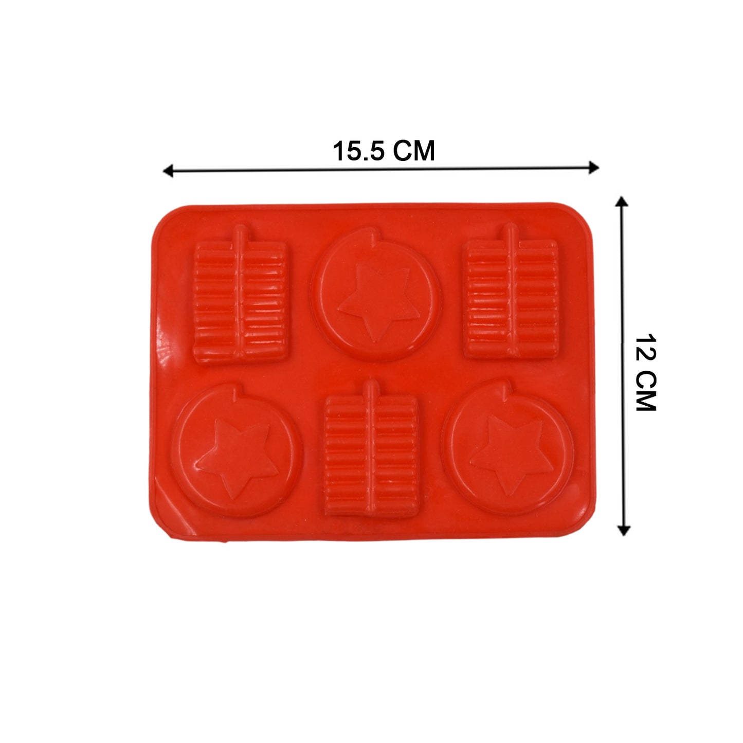 4882 6cavity Chocolate Mould Tray Cake Baking Mold Flexible Silicon Ice Cupcake Making Tools