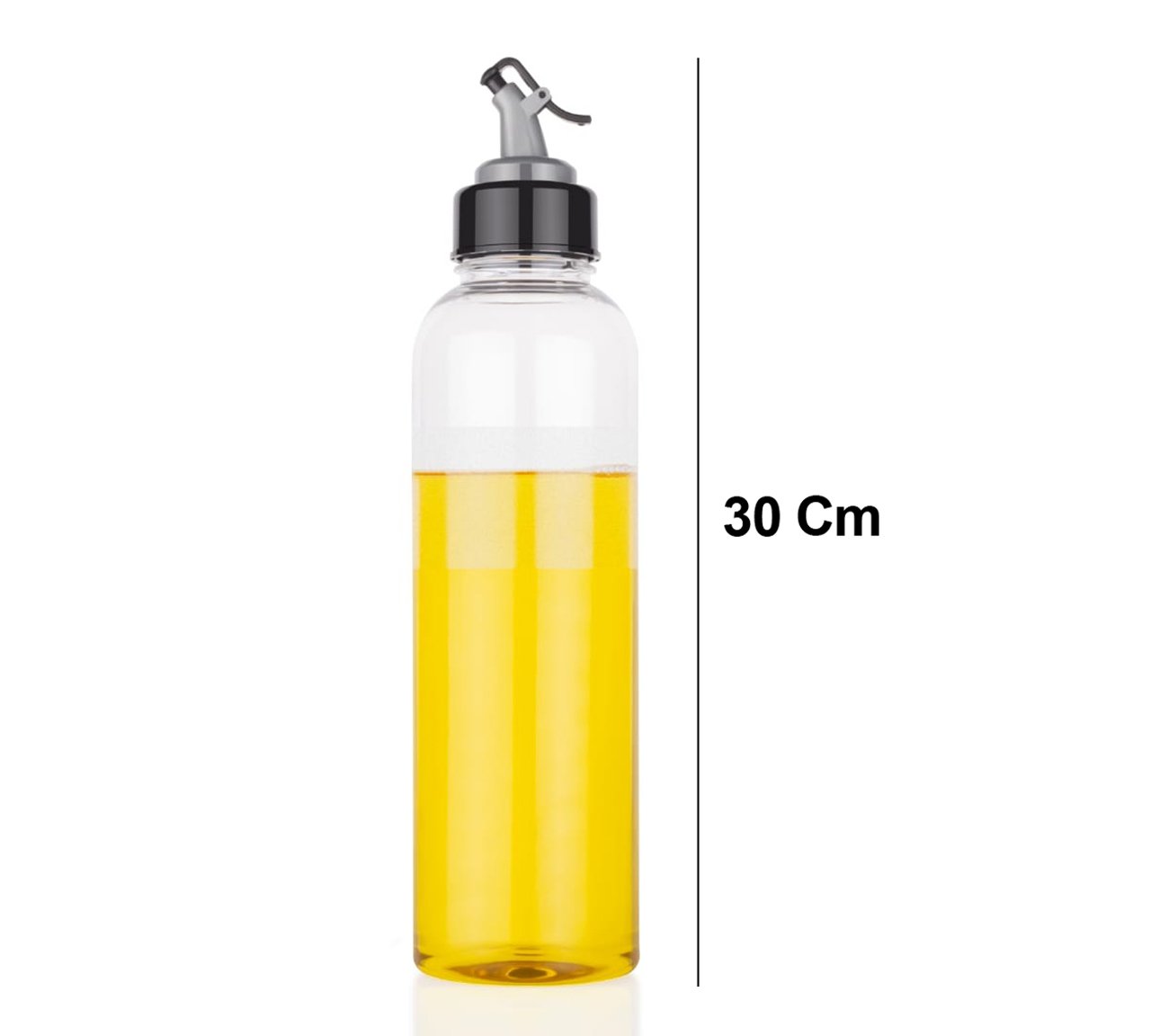 2346 Oil Dispenser Transparent Plastic Oil Bottle 1 Liter