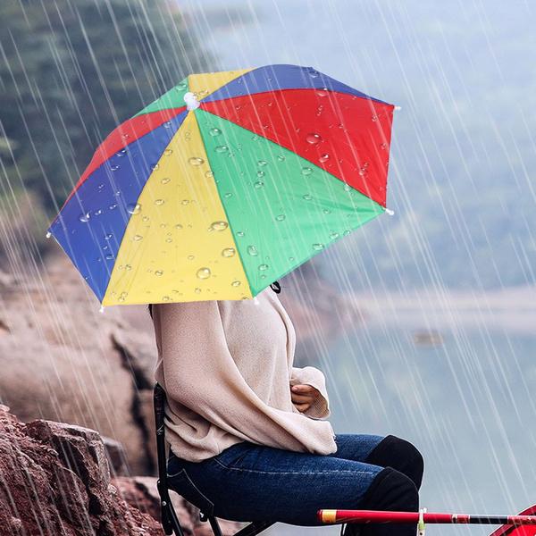 1445 Hands Free Umbrella Hat To Protect From Sun Rain