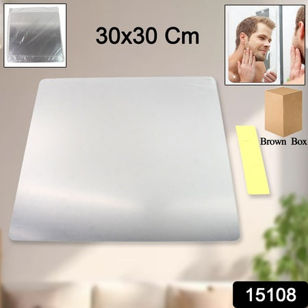 Plastic Square 3d Mirror Wall Stickers (1 Pc 30x30 Cm)