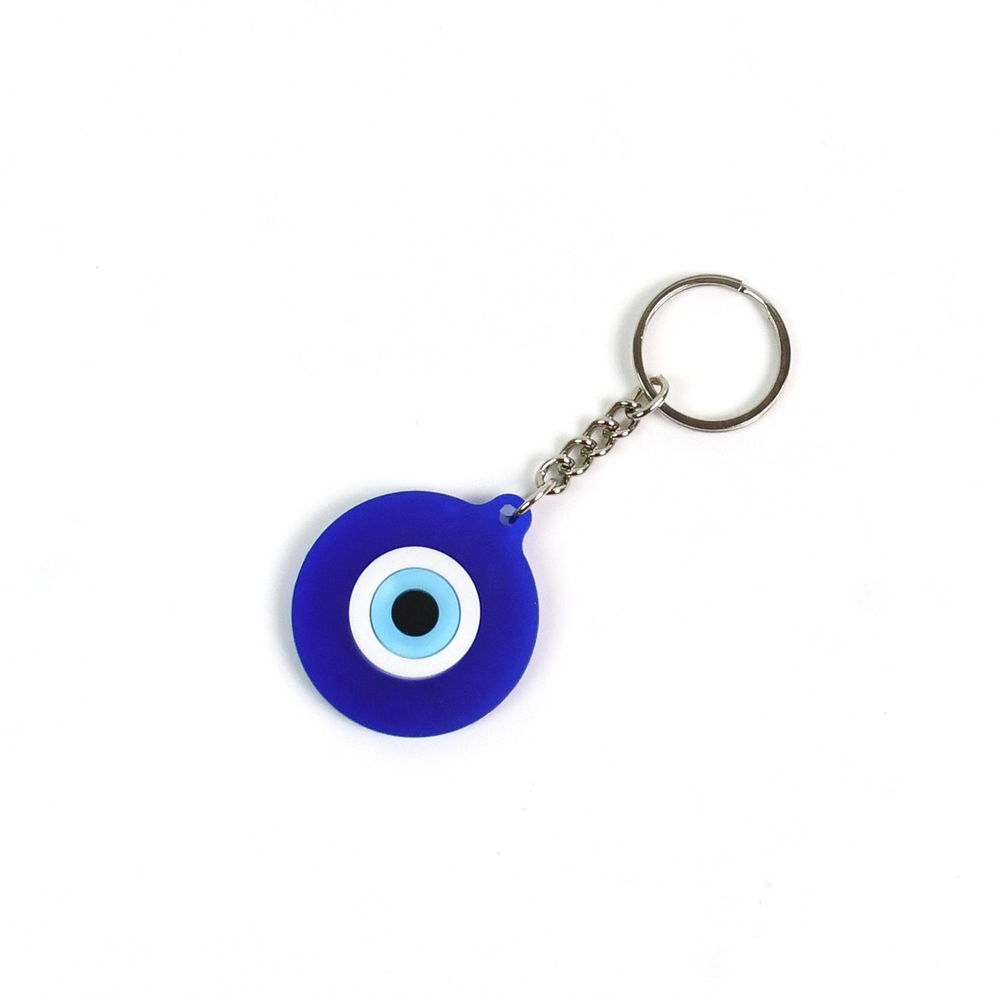 Evil Eye Rubber Silicone Keychain (1 Pc Blue Color)