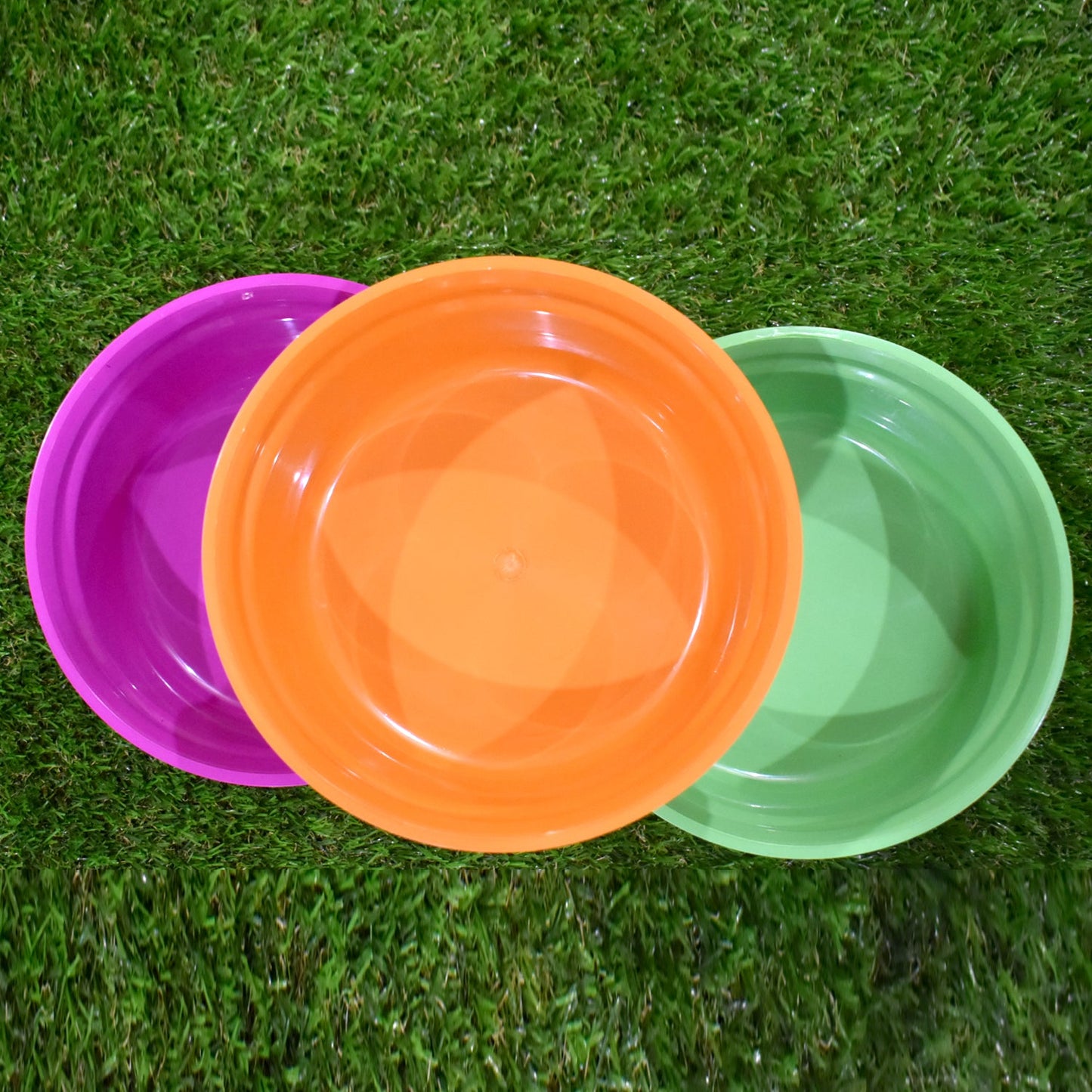 2592 Household Storage Plastic Round Bowl Tub Basket Bucket Set - Pack Of 3