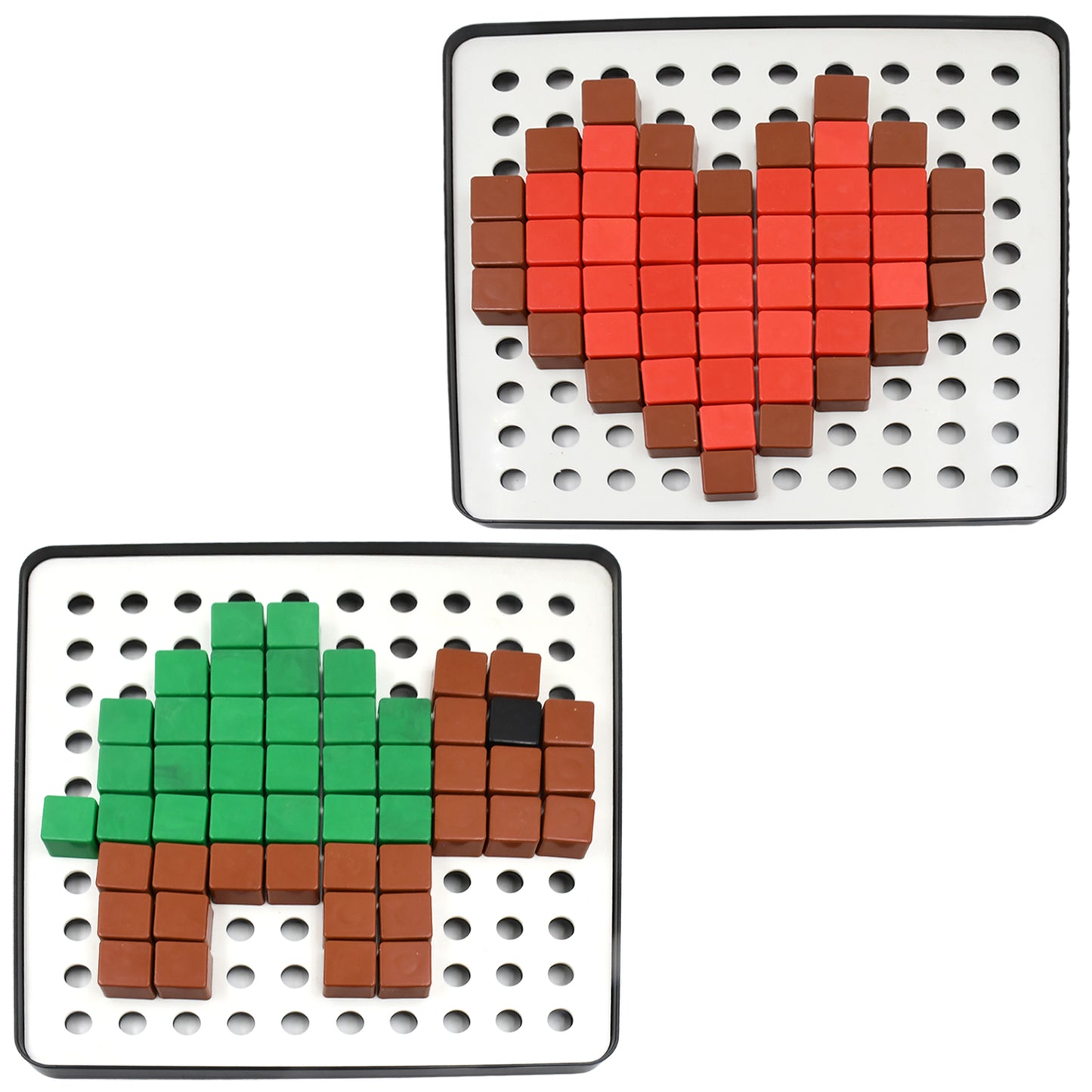 18042 Pixel Cubes Toy For Children Early Education Pixel Game Educational Board Games Board Birthday Gift For Kids Learning Math Toy Brain Games Math Puzzle (Approx 180 Cubes With Pixel Board Book)