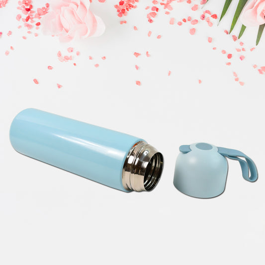 6190 Stainless Steel Water Bottle With Handle Easy To Carry Fridge Water Bottle Leak Proof Rust Proof Hot  Cold Drinks Gym Sipper Bpa Free Food Grade Quality Steel Fridge Bottle For Officegymschool (Approx 500 Ml)