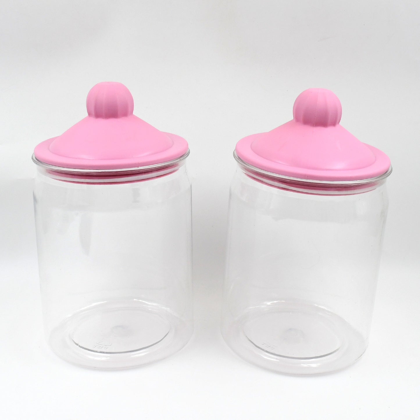 Transparent Kitchen Plastic Container Jar Set (2 Pcs Set 1100 Ml Approx)