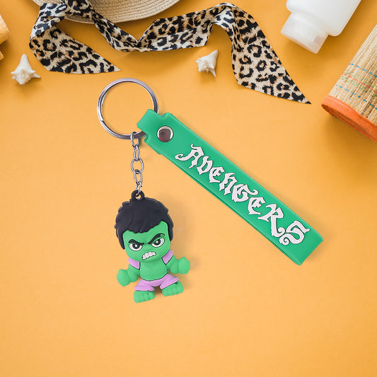 Cute Cartoon Silicone 3d Key Chain With Metal Hook  Strap (Pack Of 1)