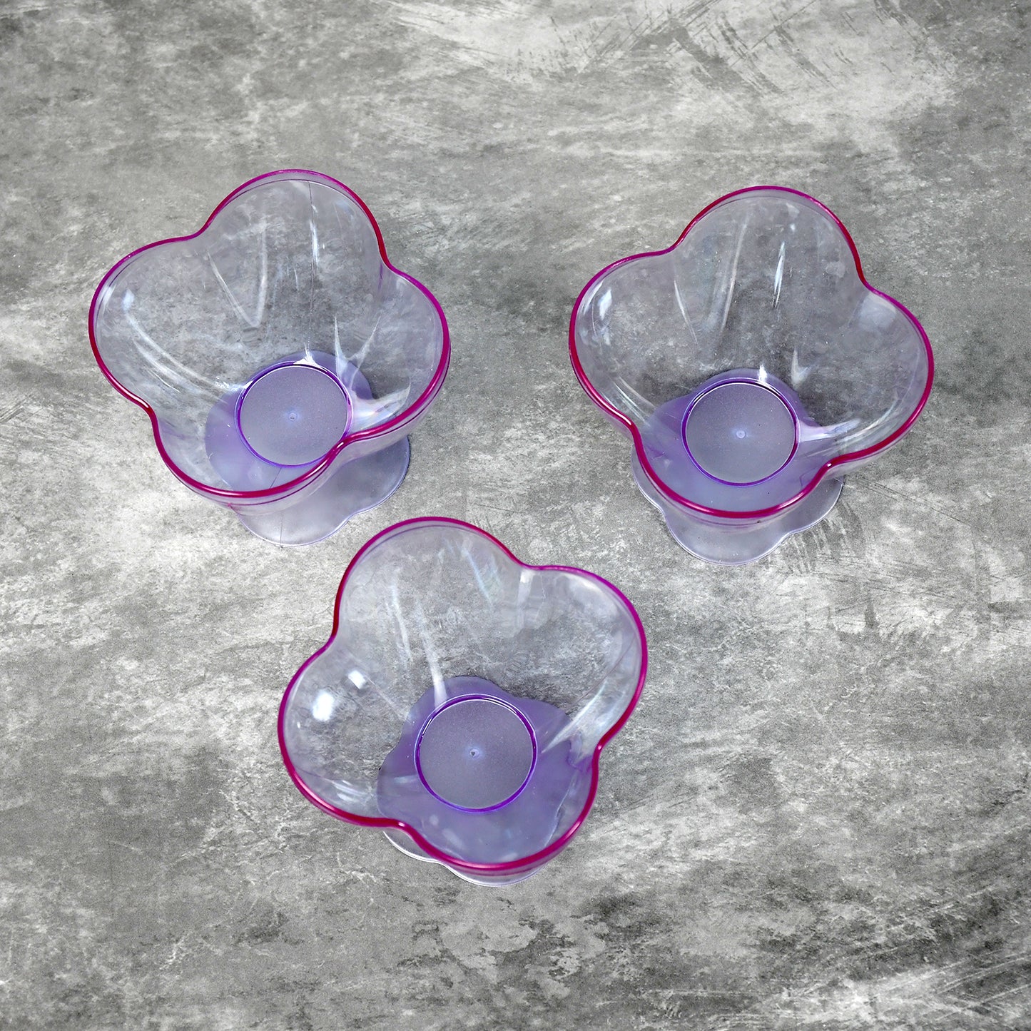 5343 New Modern Style Dessert Ice Cream Bowl Plastic 6pcs For Home Office Party Use