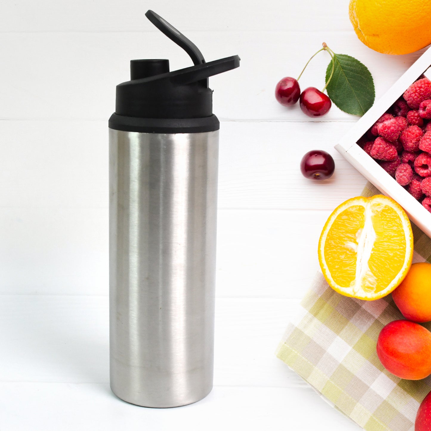 Steel Water Bottle Sipper Bottle Fridge Water Bottle Set Of 1 (600 Ml Approx)