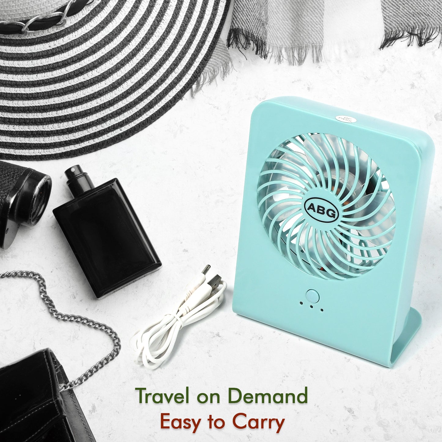 4810 Portable Desk Fan Big Table Fan 3 Step Speed Setting Fan Personal Desk Fan Suitable For Office School Home Use (Battery Not Include)