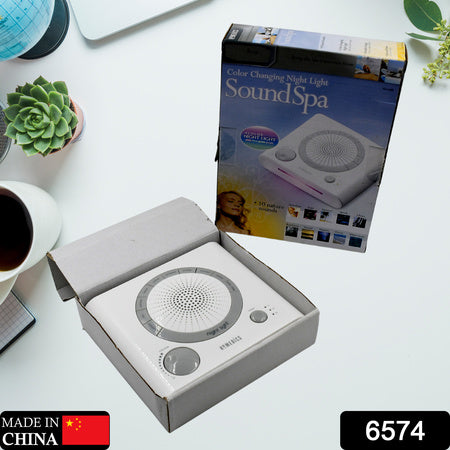 6574 Sleep Therapy Noise Sound Therapy Machine With 8 High-fidelity Soothing Sleeping Anxiety Stress Natural Sounds Battery Or Adaptor Charging Options 3 Auto-off Timer Option