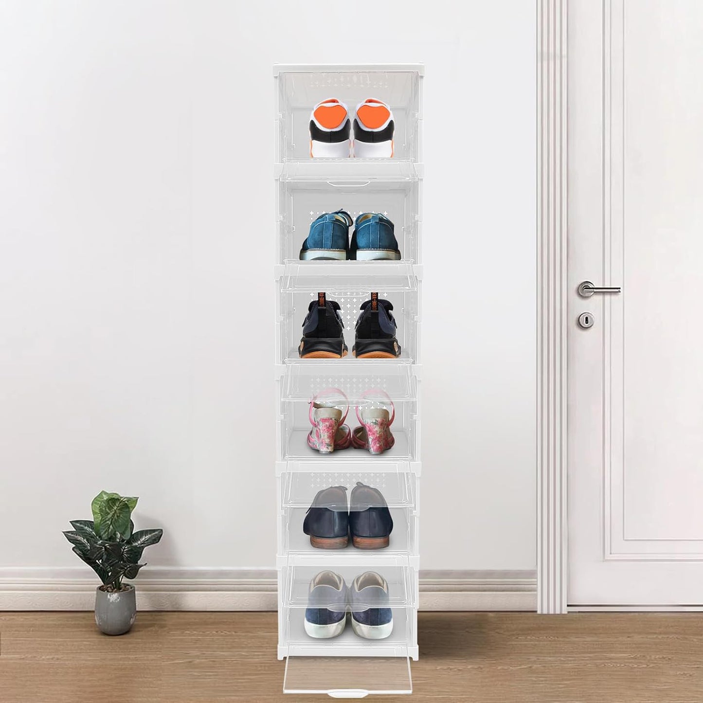 Stackable Multifunctional Storage For Clothes Foldable Drawer Shelf Basket Utility Cart Rack Storage Organizer Cart For Kitchen Pantry Closet Bedroom Bathroom Laundry (6 Layer 1 Pc)
