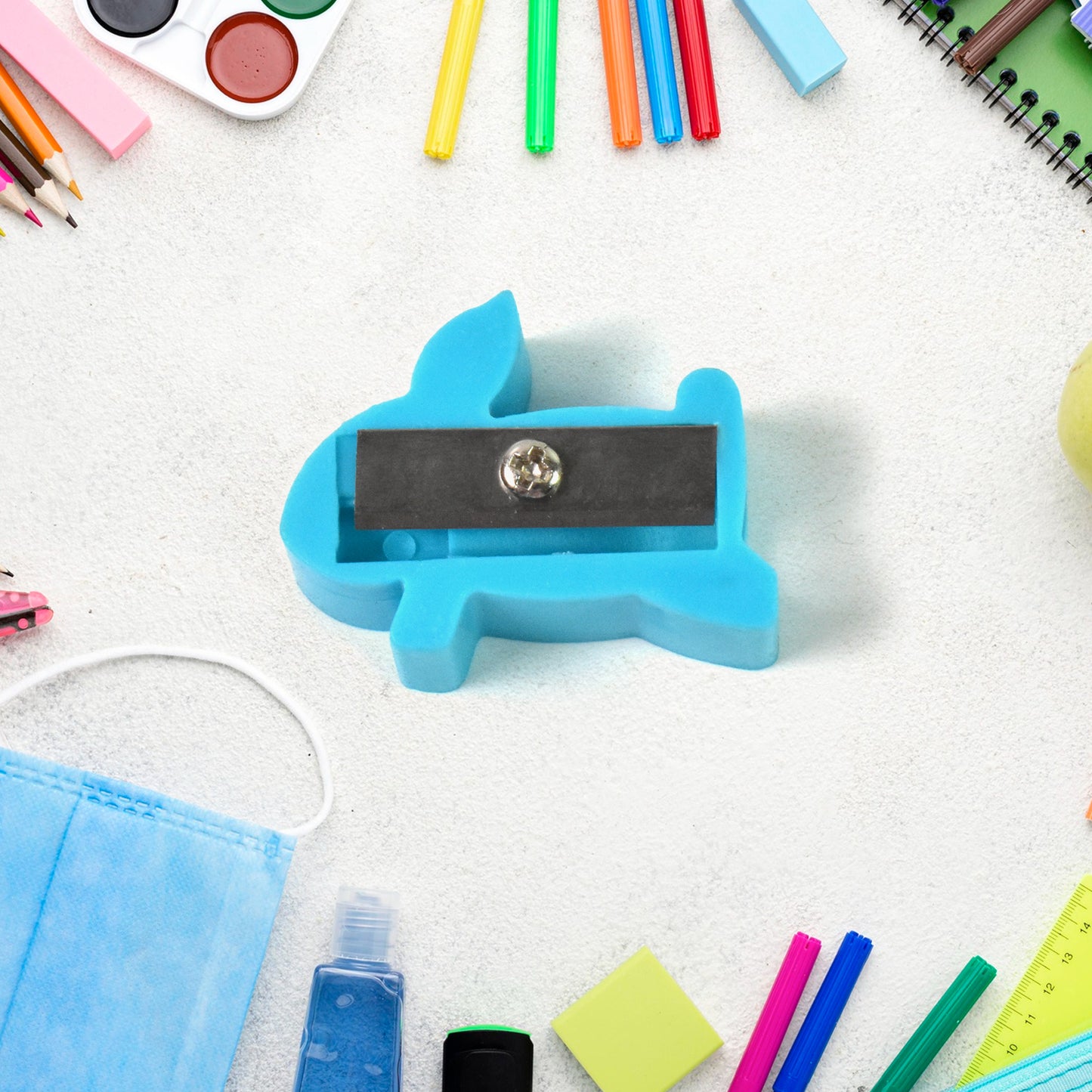 Plastic Small Cute Pencil Sharpener (1 Pc Mix Design Color)