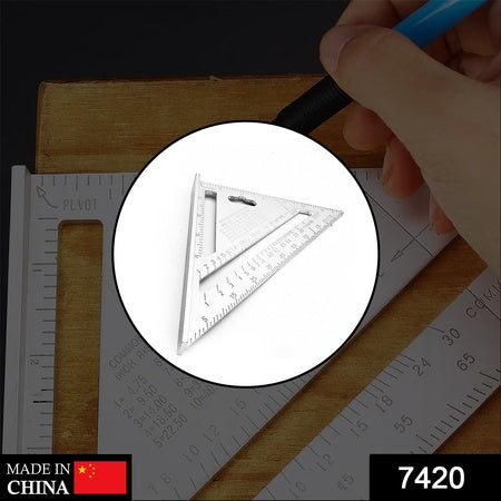 7420 Light Weight Double Side Scale Triangle Measurement Hand Tool