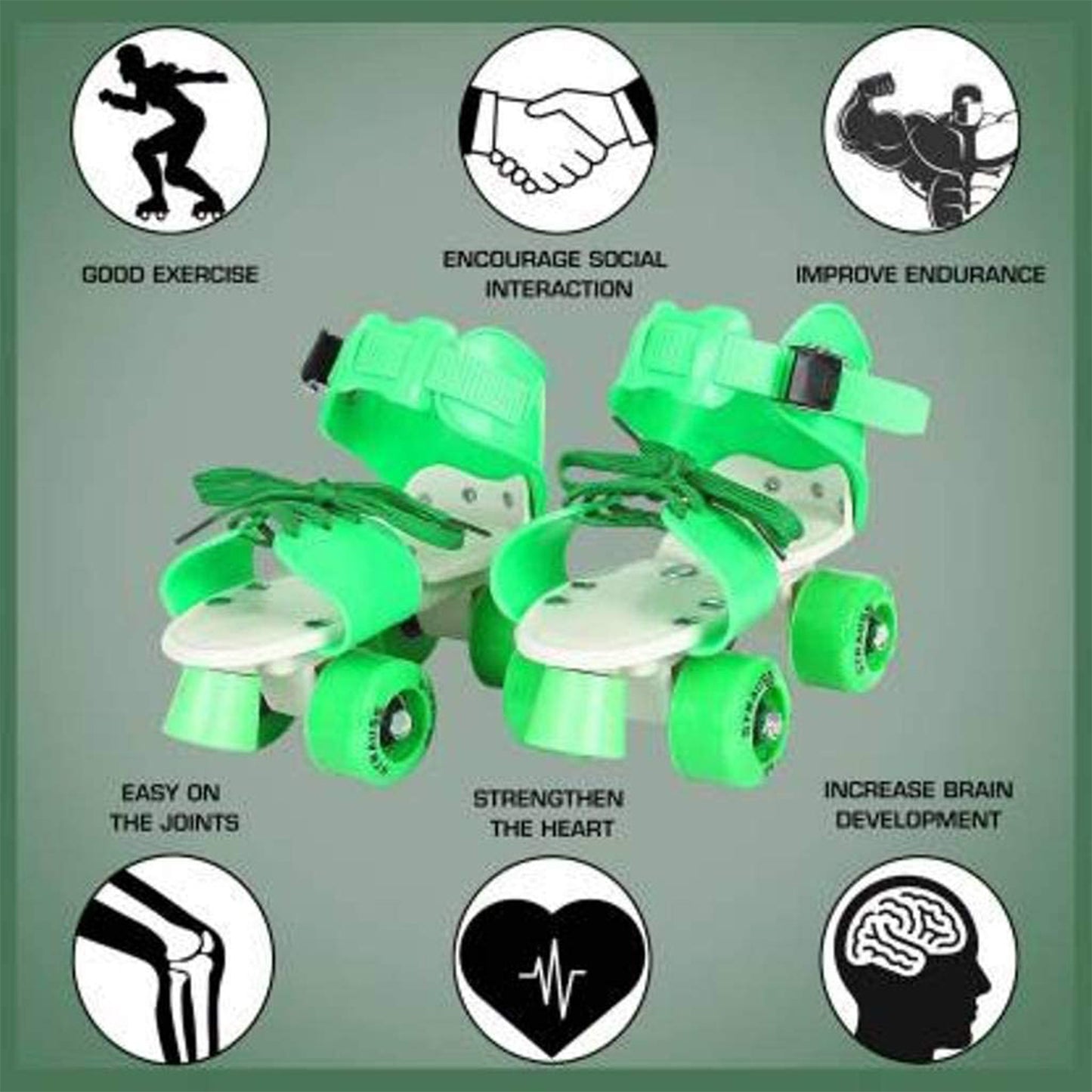 7592 Roller Skates For Kids Very Adjustable Comfortable To Use Roller Skate Skating (Pair Of 1)