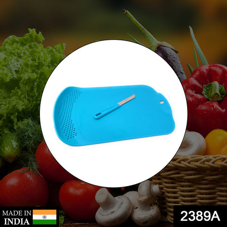 2229 Chop Drain Vegetables Fruits Chopping Board Sleek Knife