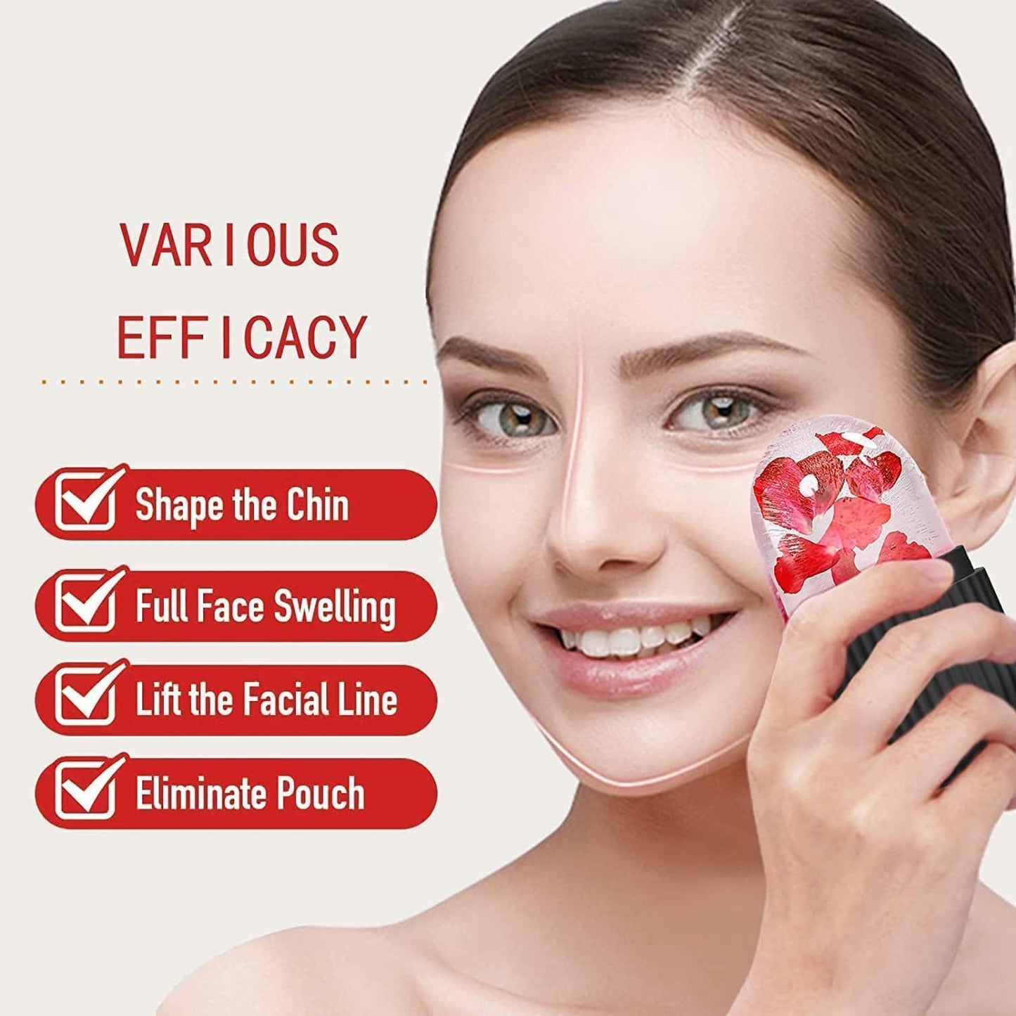 1224b Face Ice Roller Ice Roller For Face Ice Roller For Face Massager Face Ice Treatment Reduce Face Swelling And Under Eye Puffiness (Black)