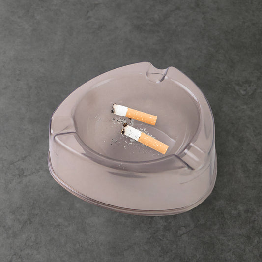 Oblivion Transparent White Ashtray With Cigarette Holder Grooves  Modern Smoke Disposal Tray (1 Pc)