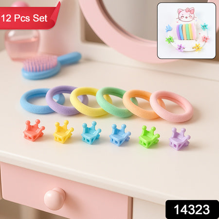 Hair Clip  Hairband Accessories Set For Girls (12 Pc)