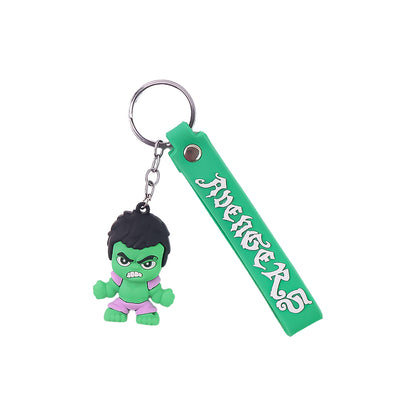Cute Cartoon Silicone 3d Key Chain With Metal Hook  Strap (Pack Of 1)