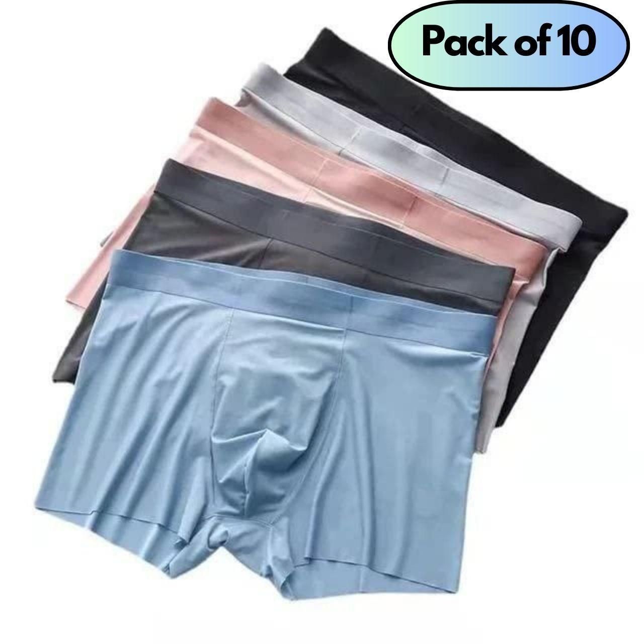 Men's Ice Silk Briefs Boxers Pack of 5 Underwear