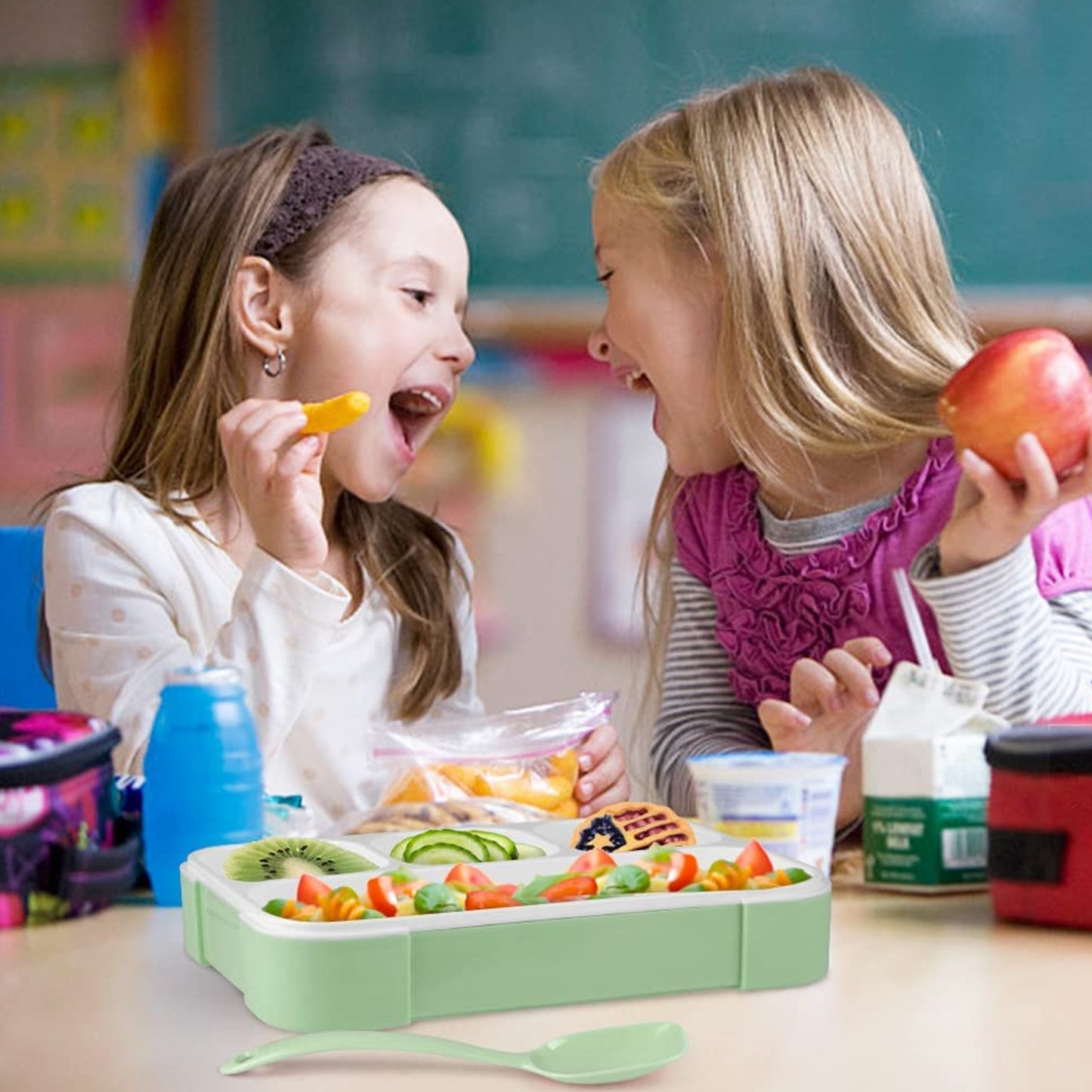 5212 Lunch Box 4 Compartment With Leak Proof Lunch Box For School  Office Use