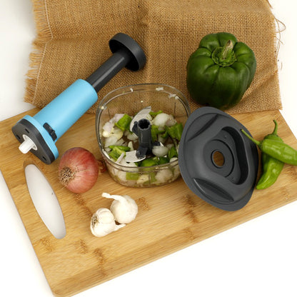 5902 Push Chopper Manual Food Chopper And Hand Push Vegetable Chopper Cutter Mixer Set For Kitchen With 3 Stainless Steel Blade.