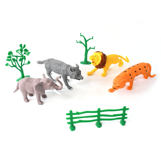 Ttg Small Wild Animal Toy Set For Kids (Pack Of 4 Animals)