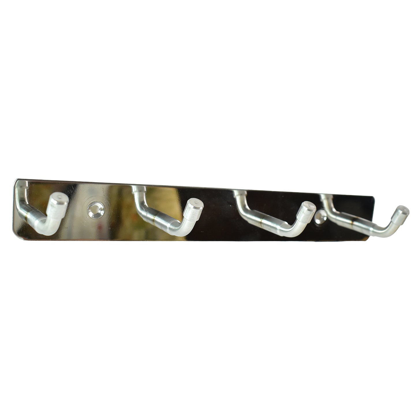 Stainless Steel Wall Mounted Coat 4 Hook Rack (20x3  1 Pc)