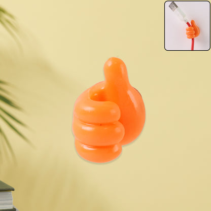 Orange Multifunctional Multi Functional Hand Shape Wall Clip Hanger Keys Cable Holder