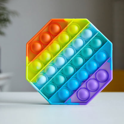 4475 Octagon Shape Silicone Push Bubbles Toy For Autism Push Toy For Kids Fidget Popping Sounds Toy