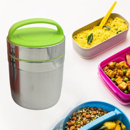 5525 Leak-proof Thermos Flask For Hot Food Warm Soup Cup Vacuum Insulated Lunch Box Food Box For Thermal Container For Food Stainless Steel (1.8 L)