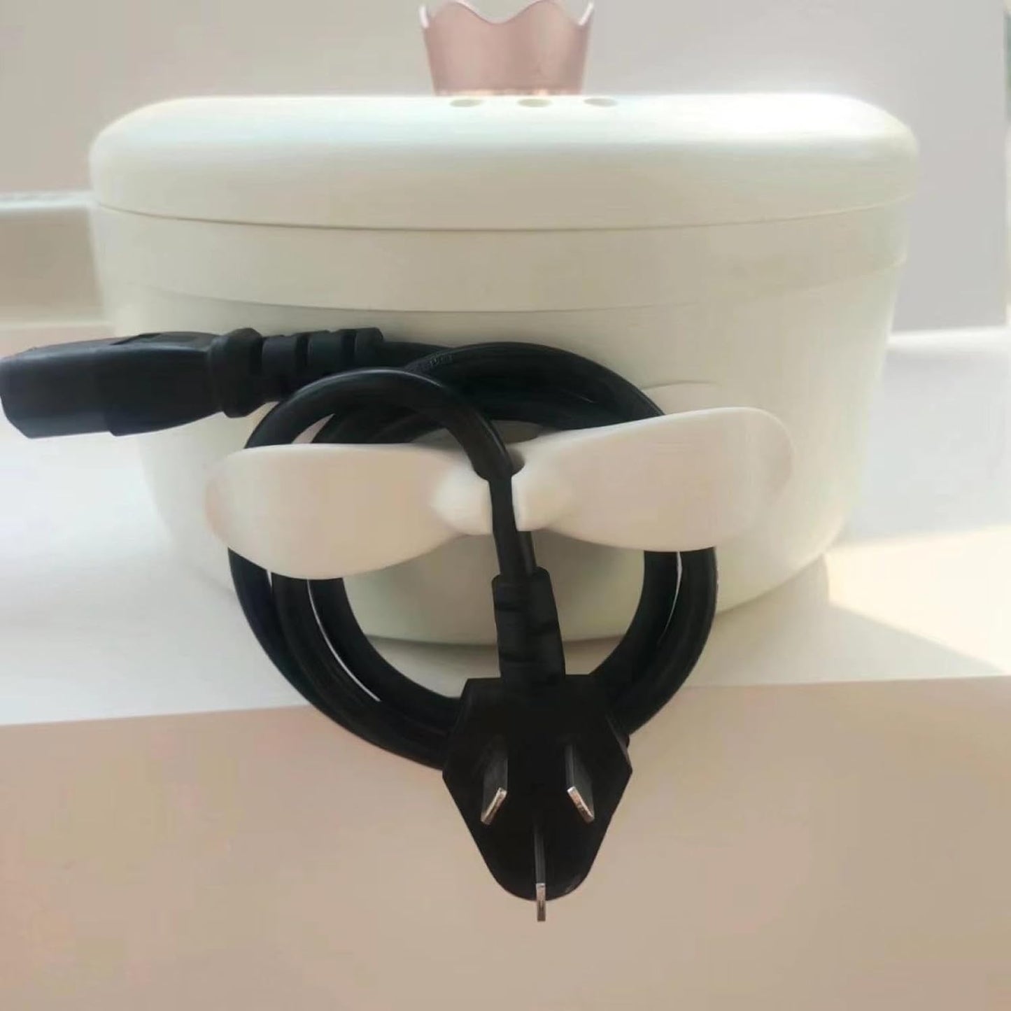 12657 Power Plug Holder Organizer For Appliances Tidy Cord Winder Cable Organizer Self Adhesive Wire Wrap Holder For Coffee Maker Pressure Cooker Etc (1 Pc  8x3 Cm)