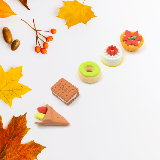 4171 3d Fast Food Fancy  Stylish Colorful Erasers Mini Eraser Creative Cute Novelty Eraser For Children Different Designs Eraser Set For Return Gift Birthday Party School Prize Fast Food Set Eraser ( 5 Pc Set )