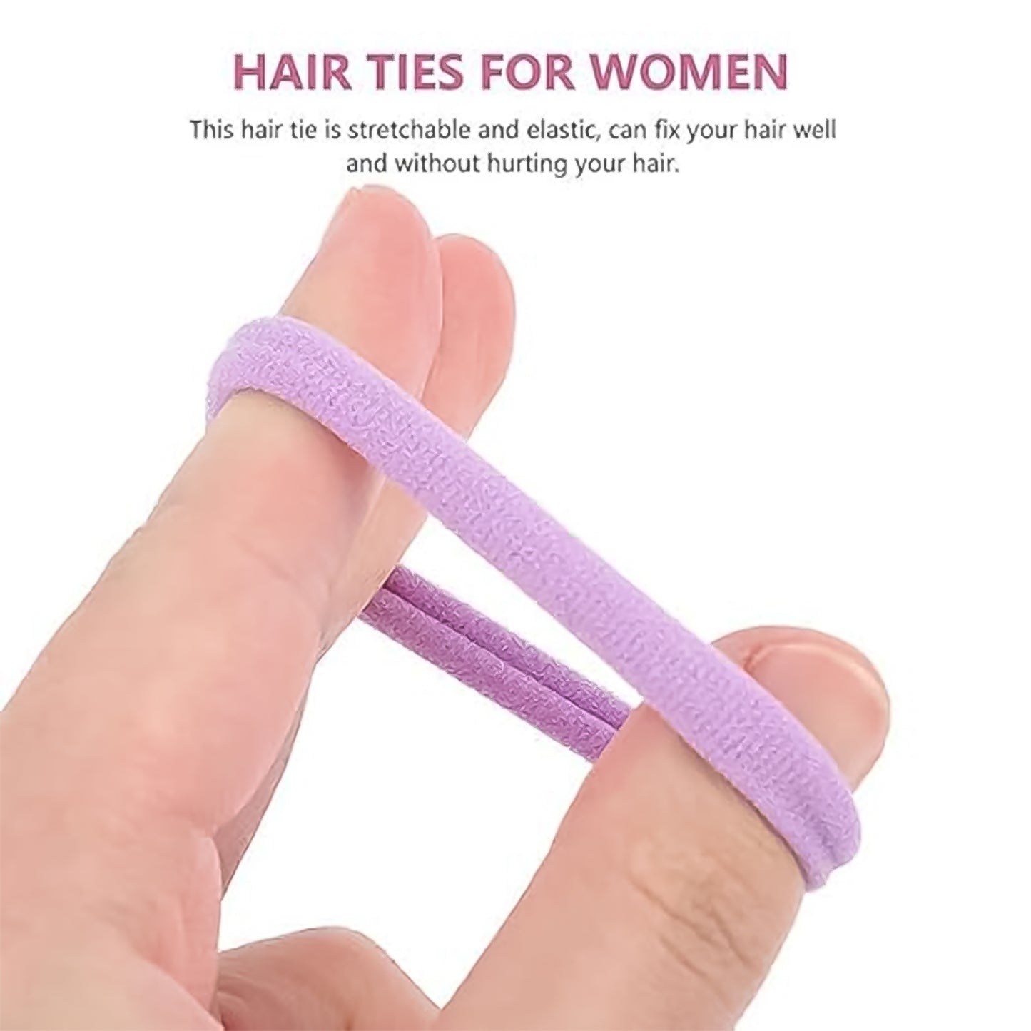 Soft Elastic Hair Bands Set For Girls (24 Pc)